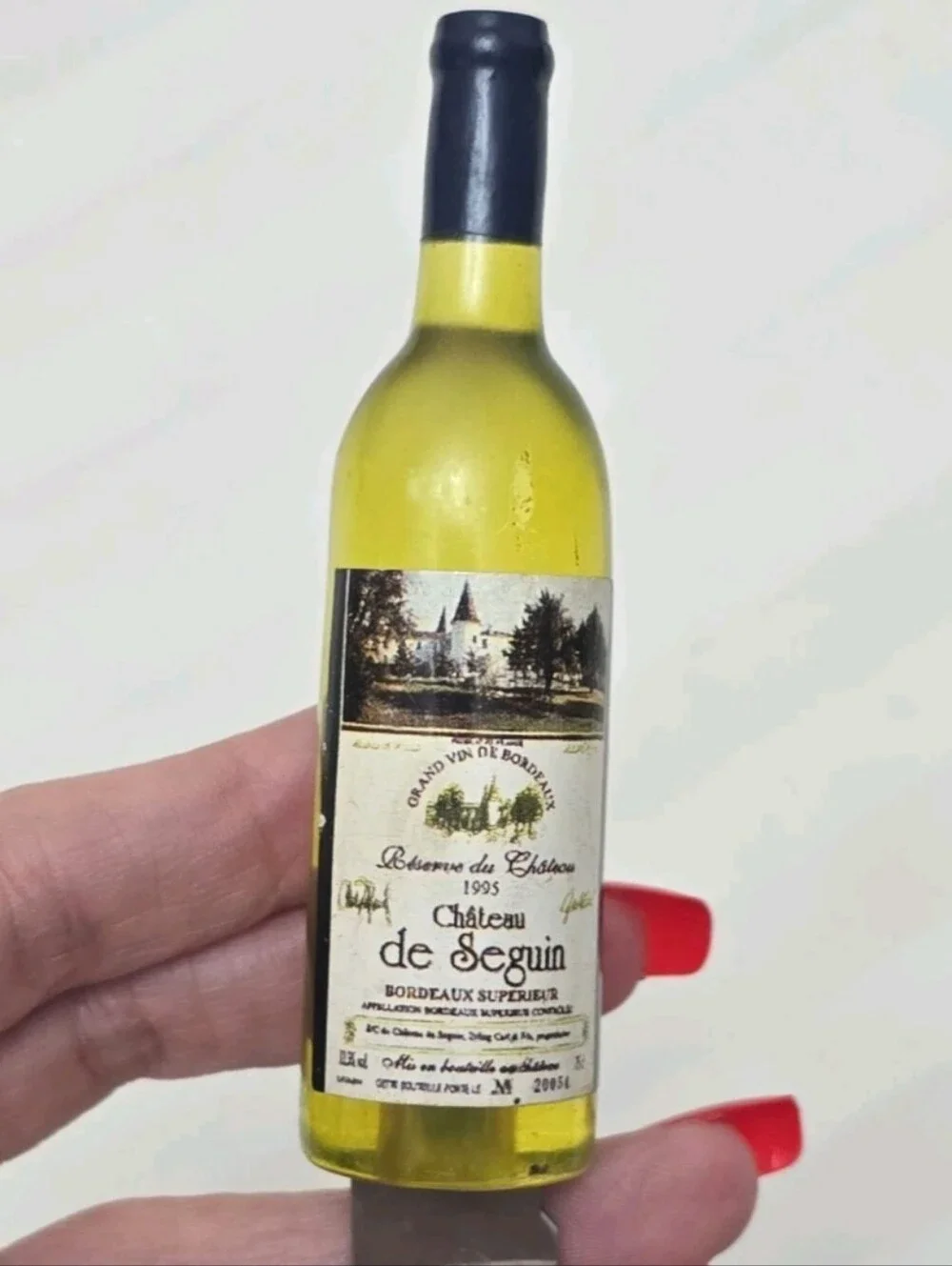Vintage Cheese Knife Stainless Steel French Chateau de Seguin Wine Bottle Handle